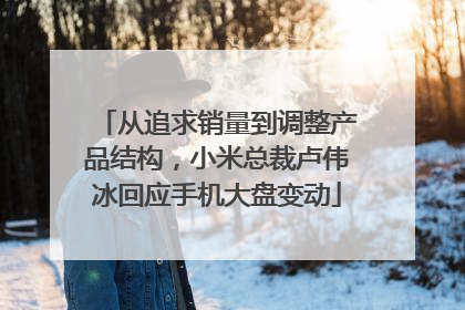 从追求销量到调整产品结构，小米总裁卢伟冰回应手机大盘变动