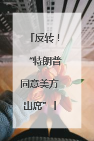反转！“特朗普同意美方出席”