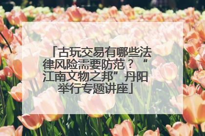 古玩交易有哪些法律风险需要防范？“江南文物之邦”丹阳举行专题讲座