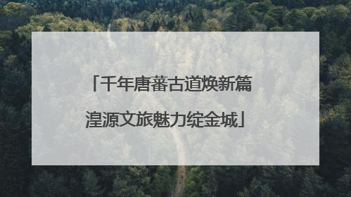 千年唐蕃古道焕新篇 湟源文旅魅力绽金城