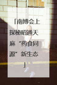 南博会上探秘昭通天麻“药食同源”新生态