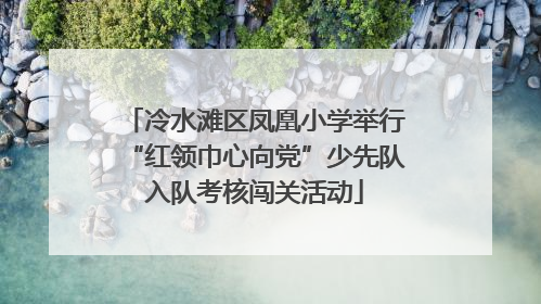 冷水滩区凤凰小学举行“红领巾心向党”少先队入队考核闯关活动