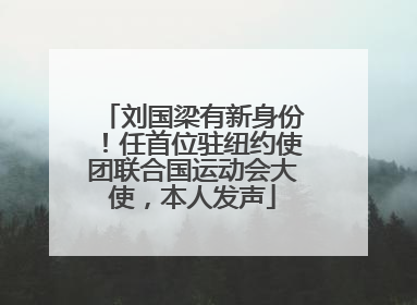 刘国梁有新身份！任首位驻纽约使团联合国运动会大使，本人发声