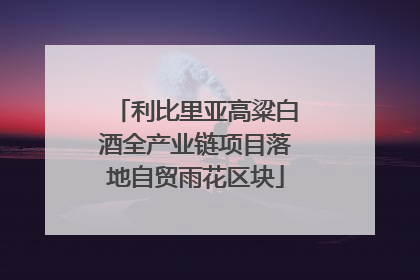 利比里亚高粱白酒全产业链项目落地自贸雨花区块