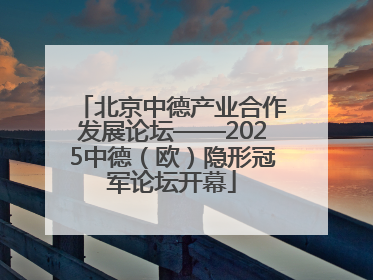 北京中德产业合作发展论坛——2025中德（欧）隐形冠军论坛开幕