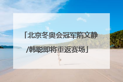 北京冬奥会冠军隋文静/韩聪即将重返赛场