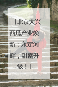 北京大兴西瓜产业焕新：永定河畔，甜蜜升级！