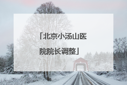 北京小汤山医院院长调整