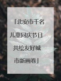 北安市千名儿童同庆节日 共绘友好城市新画卷