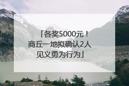 各奖5000元！商丘一地拟确认2人见义勇为行为