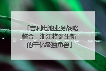 吉利电池业务战略整合，浙江将诞生新的千亿级独角兽