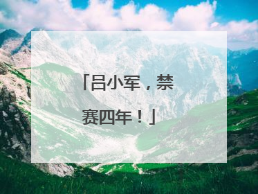 吕小军，禁赛四年！