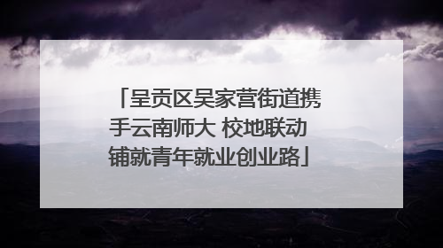 呈贡区吴家营街道携手云南师大 校地联动铺就青年就业创业路