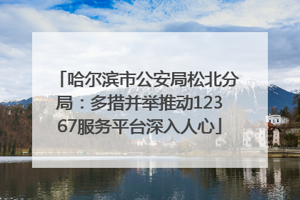 哈尔滨市公安局松北分局：多措并举推动12367服务平台深入人心