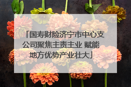 国寿财险济宁市中心支公司聚焦主责主业 赋能地方优势产业壮大