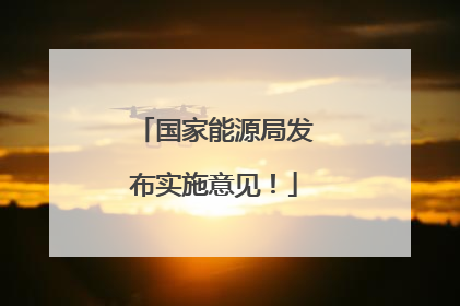 国家能源局发布实施意见！
