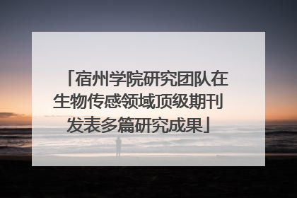 宿州学院研究团队在生物传感领域顶级期刊发表多篇研究成果