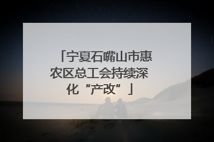 宁夏石嘴山市惠农区总工会持续深化“产改”