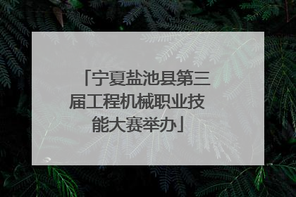 宁夏盐池县第三届工程机械职业技能大赛举办