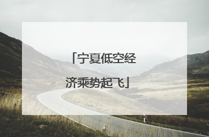 宁夏低空经济乘势起飞