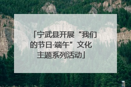 宁武县开展“我们的节日·端午”文化主题系列活动