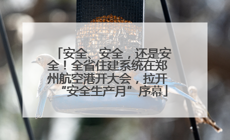 安全、安全，还是安全！全省住建系统在郑州航空港开大会，拉开“安全生产月”序幕
