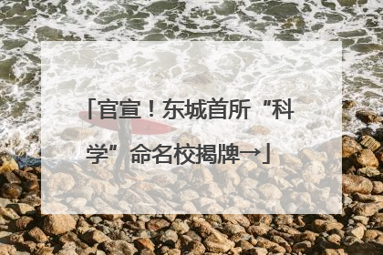 官宣！东城首所“科学”命名校揭牌→