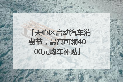 天心区启动汽车消费节，最高可领4000元购车补贴