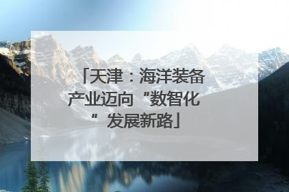 天津：海洋装备产业迈向“数智化”发展新路