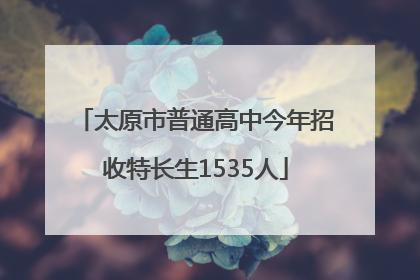 太原市普通高中今年招收特长生1535人