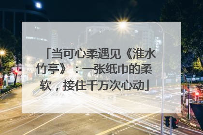 当可心柔遇见《淮水竹亭》：一张纸巾的柔软，接住千万次心动