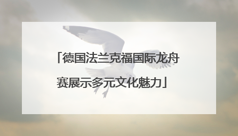 德国法兰克福国际龙舟赛展示多元文化魅力