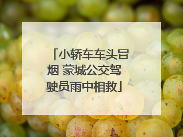 小轿车车头冒烟 蒙城公交驾驶员雨中相救