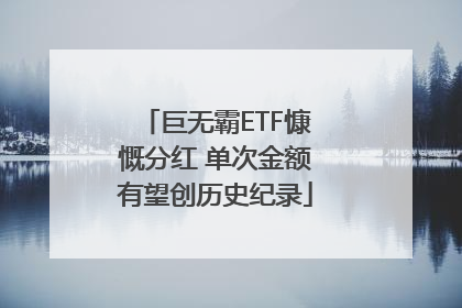 巨无霸ETF慷慨分红 单次金额有望创历史纪录