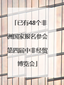 已有48个非洲国家报名参会第四届中非经贸博览会
