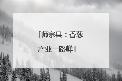 师宗县：香葱产业一路鲜