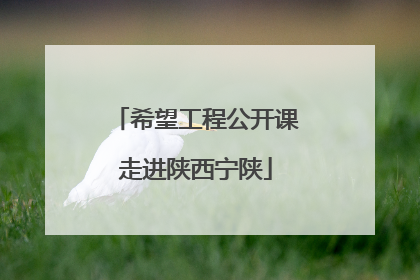 希望工程公开课走进陕西宁陕