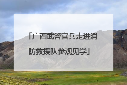 广西武警官兵走进消防救援队参观见学