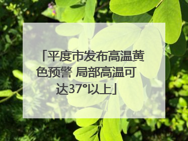 平度市发布高温黄色预警 局部高温可达37°以上