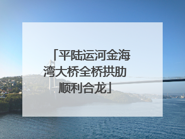 平陆运河金海湾大桥全桥拱肋顺利合龙