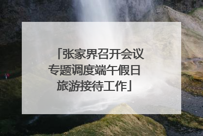 张家界召开会议专题调度端午假日旅游接待工作