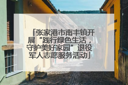 张家港市南丰镇开展“践行绿色生活，守护美好家园”退役军人志愿服务活动