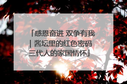 感恩奋进 双争有我｜酱坛里的红色密码 三代人的家国情怀