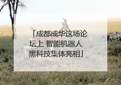 成都成华这场论坛上 智能机器人黑科技集体亮相