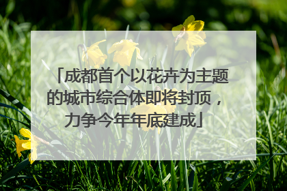 成都首个以花卉为主题的城市综合体即将封顶，力争今年年底建成