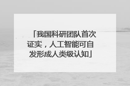 我国科研团队首次证实，人工智能可自发形成人类级认知