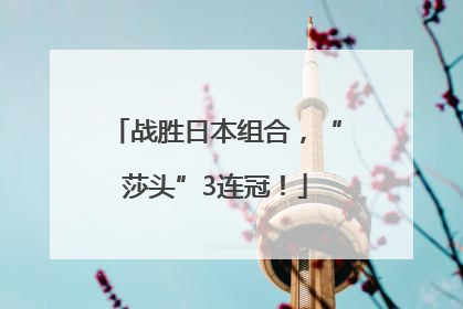 战胜日本组合，“莎头”3连冠！