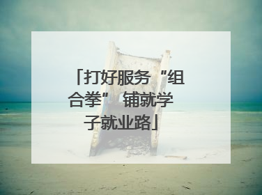 打好服务“组合拳” 铺就学子就业路