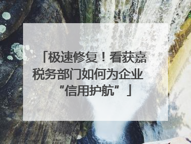 极速修复！看获嘉税务部门如何为企业“信用护航”