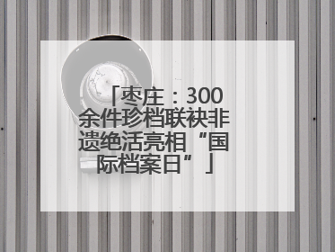 枣庄：300余件珍档联袂非遗绝活亮相“国际档案日”